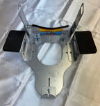 Flying Tiger RC transmitter tray with both neoprene hand pads fitted, front view without a radio