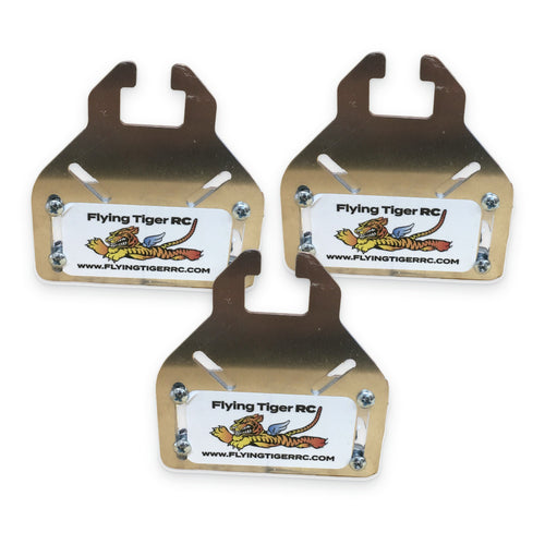 Tricycle wheel chock set: three chock brackets